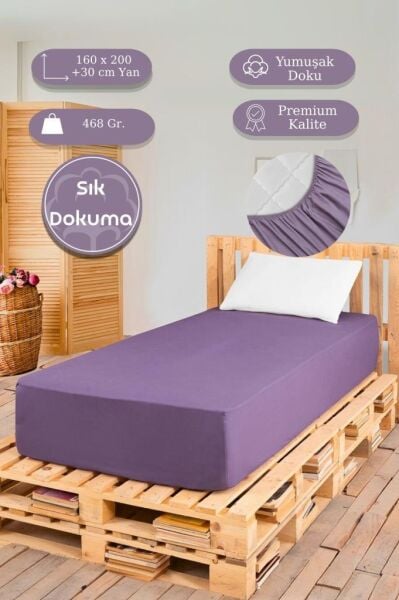 Düz Lastikli Tek Kişilik Percale Çarşaf