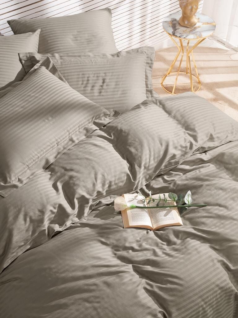 Çizgili Desenli Cotton Nevresim Takımı 150x220