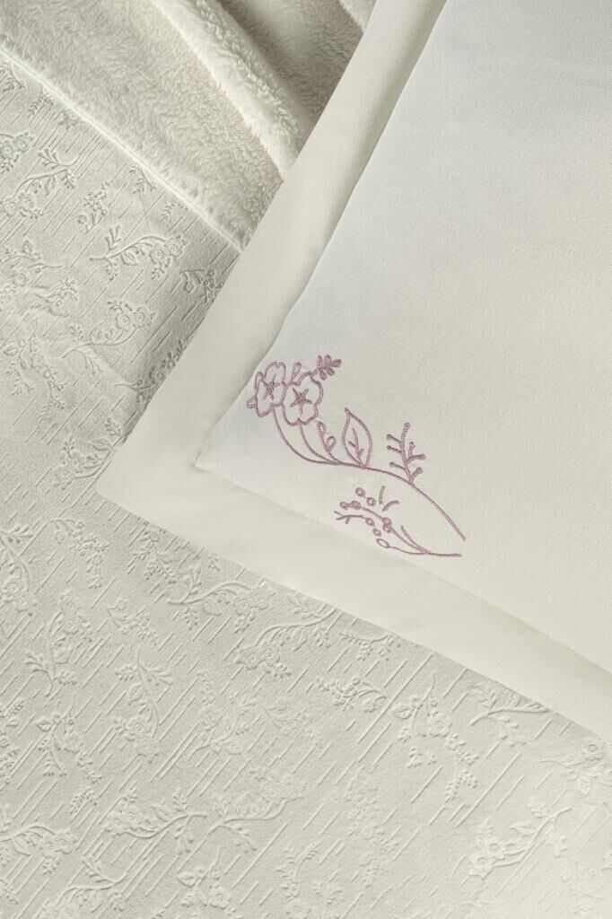 Çift Kişilik Dream Battanıyelı Nevresım Setı Talıa Puce 200X220