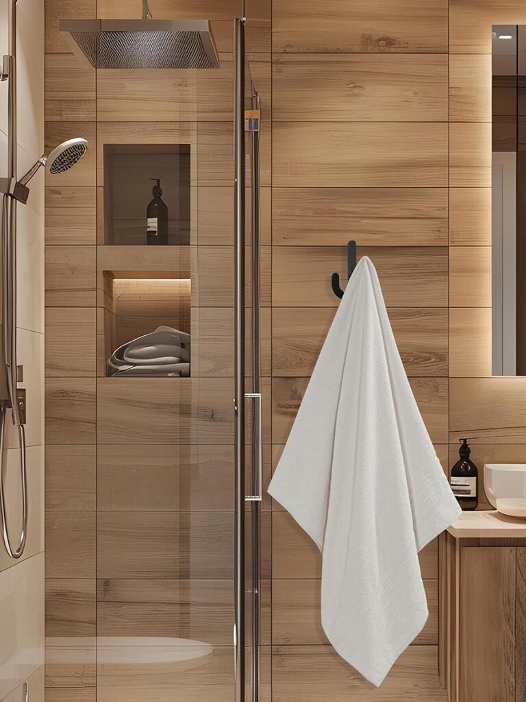 Bej Banyo Havlusu Tekli Dora 90x150 cm Yüksek Emici