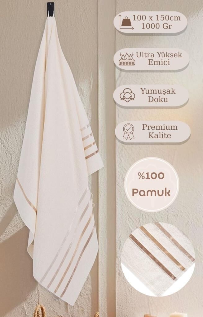 Banyo Havlusu Tekli Pamuk Bale Premium 100x150
