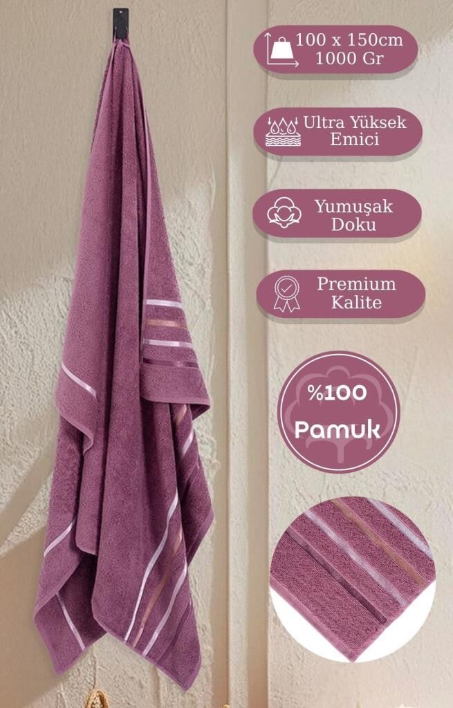 Banyo Havlusu Tekli Pamuk Bale Premium 100x150