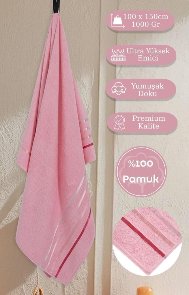Banyo Havlusu Tekli Pamuk Bale Premium 100x150