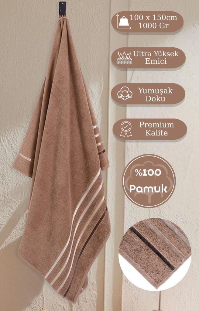 Banyo Havlusu Tekli Pamuk Bale Premium 100x150