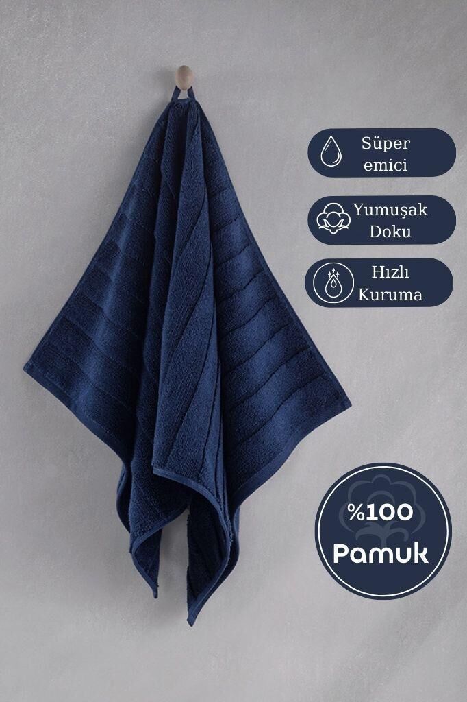 Pamuk Tekli Havlu Jakarlı Karna Premıum Venna - 70 x 140
