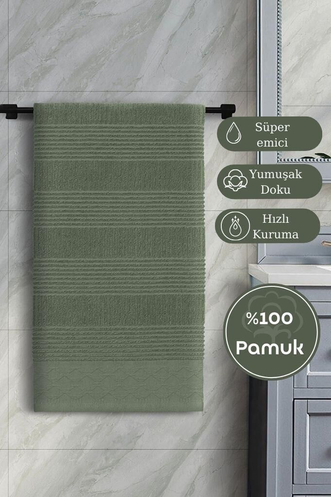 Pamuk Tekli Havlu Jakarlı Karna Home Ruma - 70 x 140