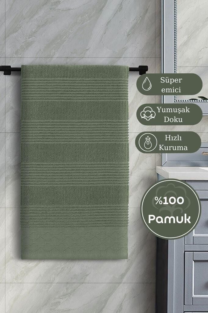 Pamuk Tekli Havlu Jakarlı Karna Home Ruma - 50 x 90