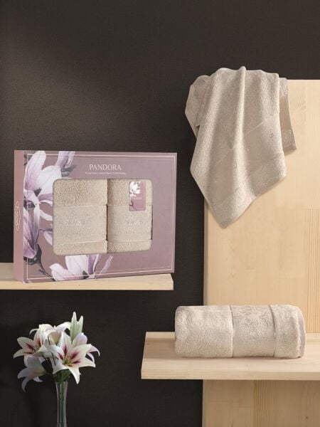 Bambu Dokulu 2’li Havlu Takımı 50x90