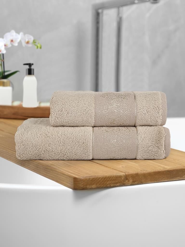 Bambu Dokulu 2’li Havlu Takımı 50x90