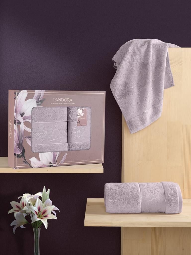 Bambu Dokulu 2’li Havlu Takımı 50x90