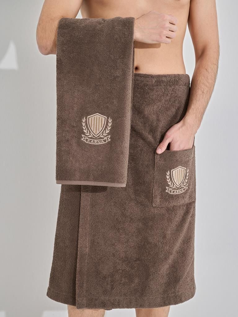 Erkek Sauna Havlu Seti Armen Hafif, Emici ve Konforlu 75x150