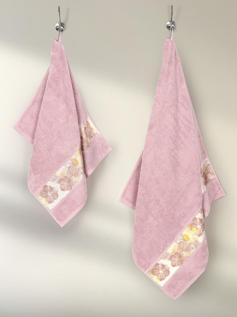 Pamuk Havlu Takımı Jasmin Yumuşak Dokulu ve Renkli 50x90