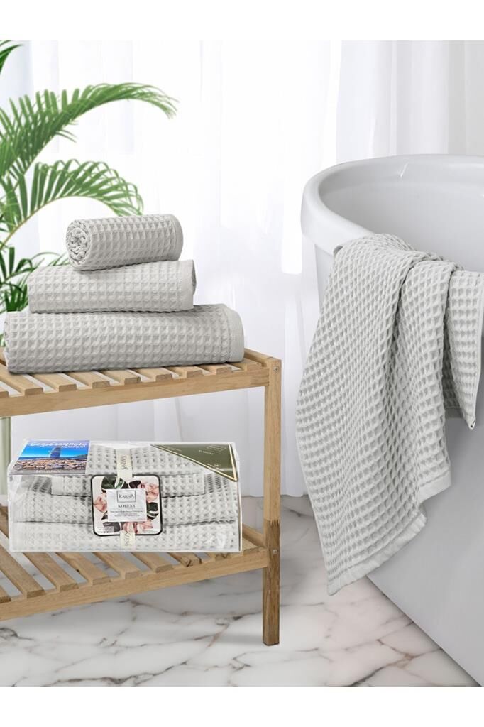 Plaj Havlusu 4 Lü Havlu Takımı Torshon Korent 40x80 - 70x140