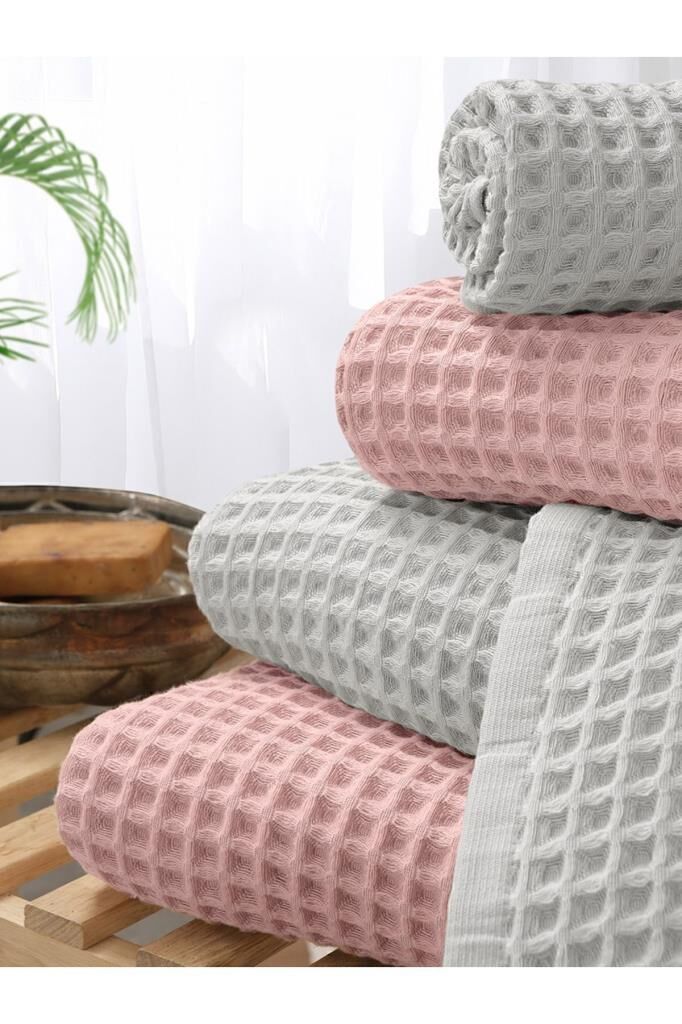 Plaj Havlusu 4 Lü Havlu Takımı Torshon Korent 40x80 - 70x140