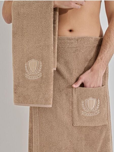 Erkek Sauna Havlu Seti Armen Hafif, Emici ve Konforlu 75x150 Sütlü Kahverengi - 75 x 150