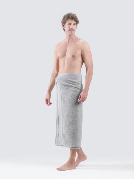 Cotton Ladin Banyo Havlusu 90x150 Gri - 90 X 150