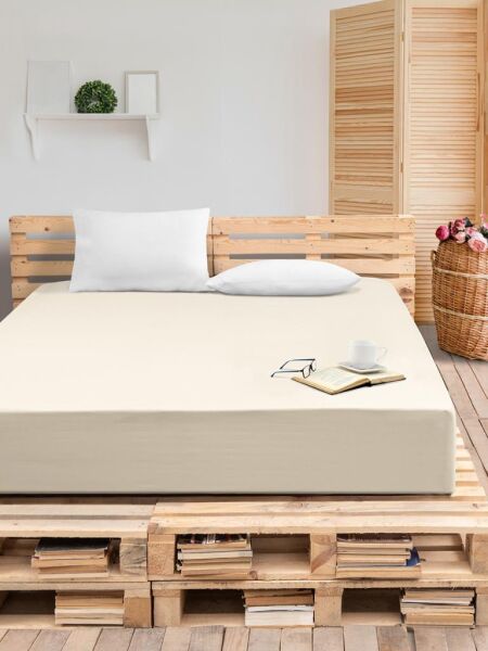 Düz Lastikli Geniş Ölçü Percale Çarşaf