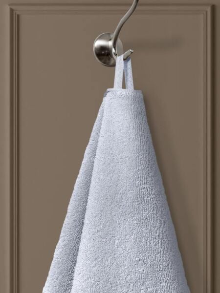 Pamuk Havlu Ladin Yumuşak ve Su Emici Banyo Havlusu 50x90 Açık Gri - 50 X 90