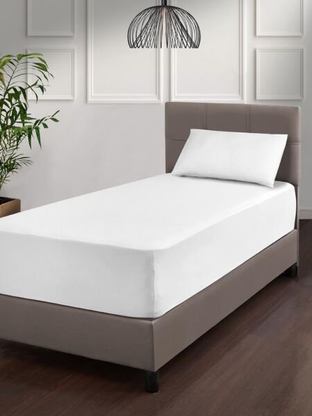 Lastikli Penye Çarşaf Elina – Nefes Alabilir, Esnek ve Pratik Beyaz - 100 X 200