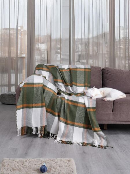 Pamuklu Tv Diz Battaniyesi Toros Yeşil - 150 X 200