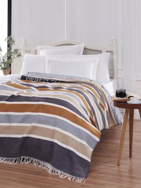 Pamuklu Tv Diz Battaniyesi Graysen