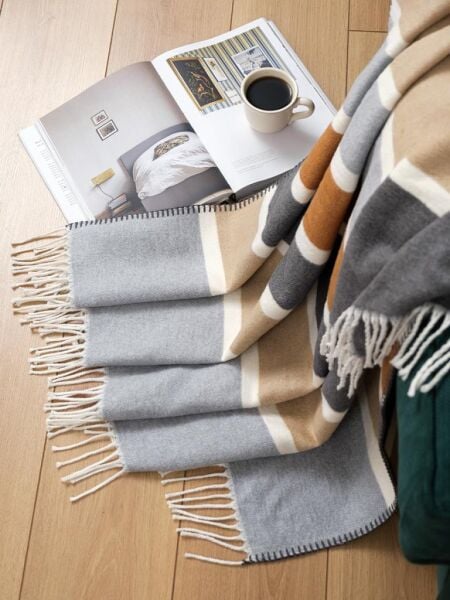 Pamuklu Tv Diz Battaniyesi Graysen Koyu Gri - 200 X 220