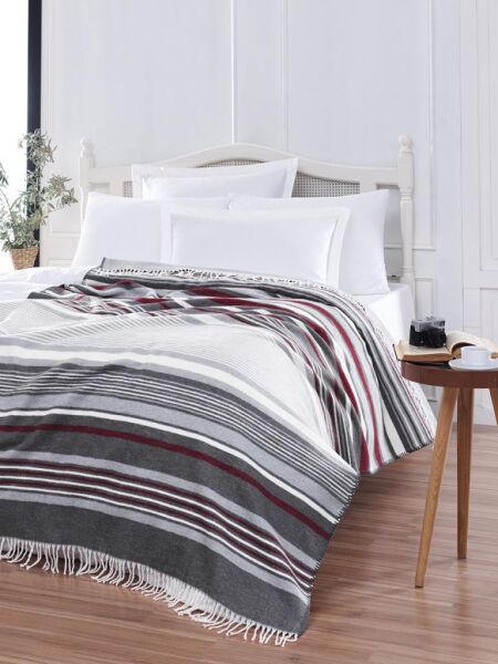 Pamuklu Tv Diz Battaniyesi Enıgma Gri - 200 X 220