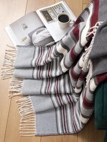 Pamuklu Tv Diz Battaniyesi Enıgma Gri - 200 X 220