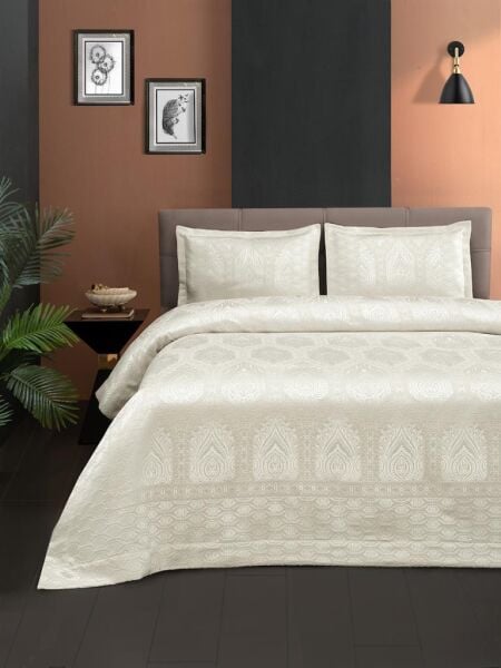 Jakarlı Grena Yatak Örtüsü Seti