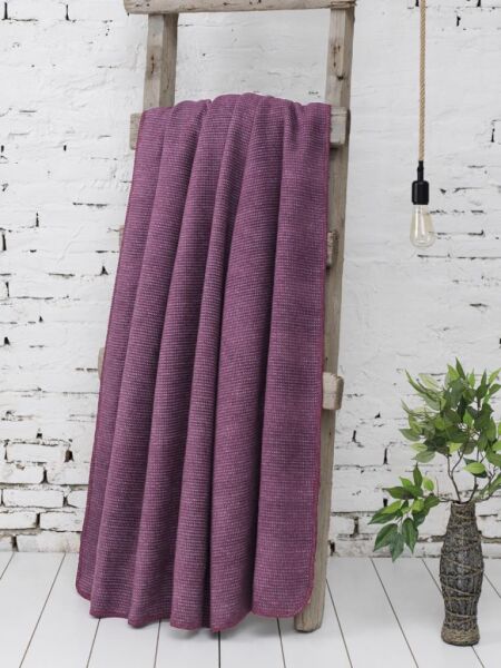 Tekton Oslo Pamuk Koltuk ve Diz Battaniyesi Mor - 130 X 170