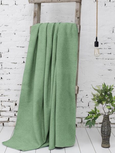 Tekton Oslo Pamuk Koltuk ve Diz Battaniyesi Yeşil - 130 X 170