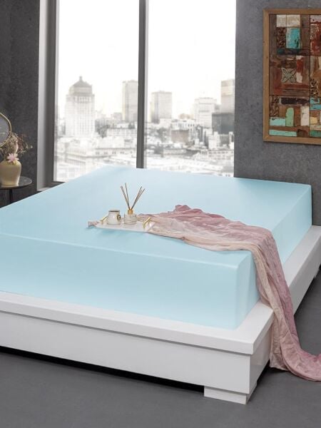 Geniş Yataklara Uygun Saten Çarşaf – Kaygan Dokulu, Modern Şıklık Beyaz - 90 X 200