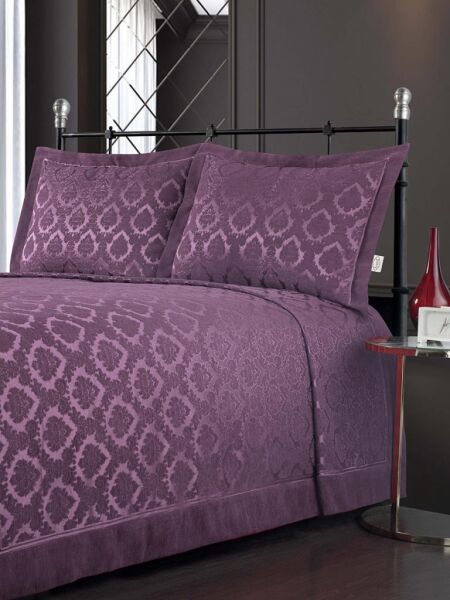 Shonıl Marvella Yatak Örtüsü Takımı  240x260 cm Mor - 240 X 260
