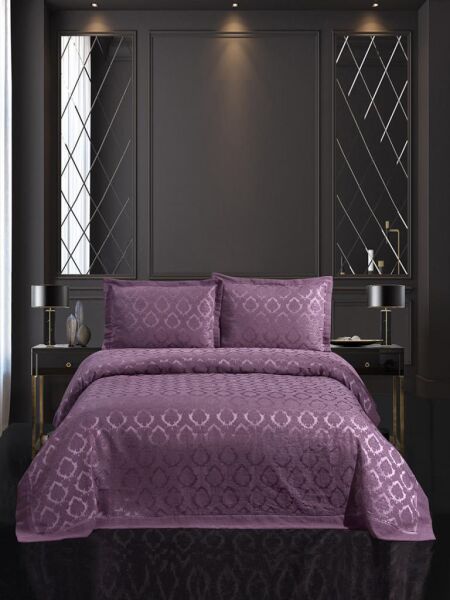 Shonıl Marvella Yatak Örtüsü Takımı  240x260 cm Mor - 240 X 260