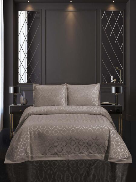 Shonıl Marvella Yatak Örtüsü Takımı  240x260 cm Kahverengi - 240 X 260