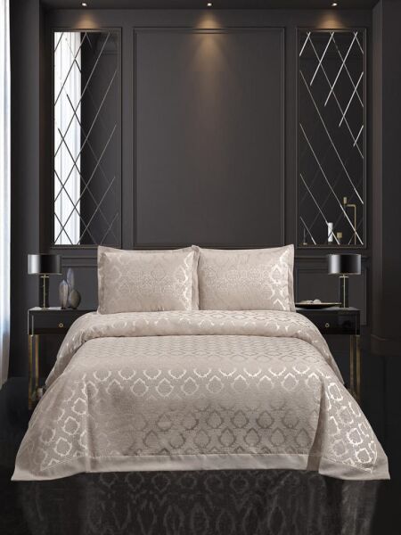 Shonıl Marvella Yatak Örtüsü Takımı  240x260 cm Bej - 240 X 260