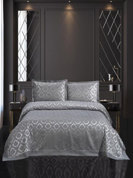 Shonıl Marvella Yatak Örtüsü Takımı  240x260 cm Gri - 240 X 260