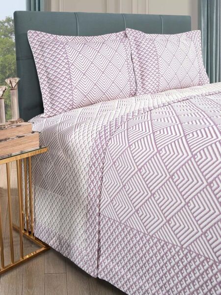 Avra Yatak Örtüsü Takımı Mürdüm - 240 X 260