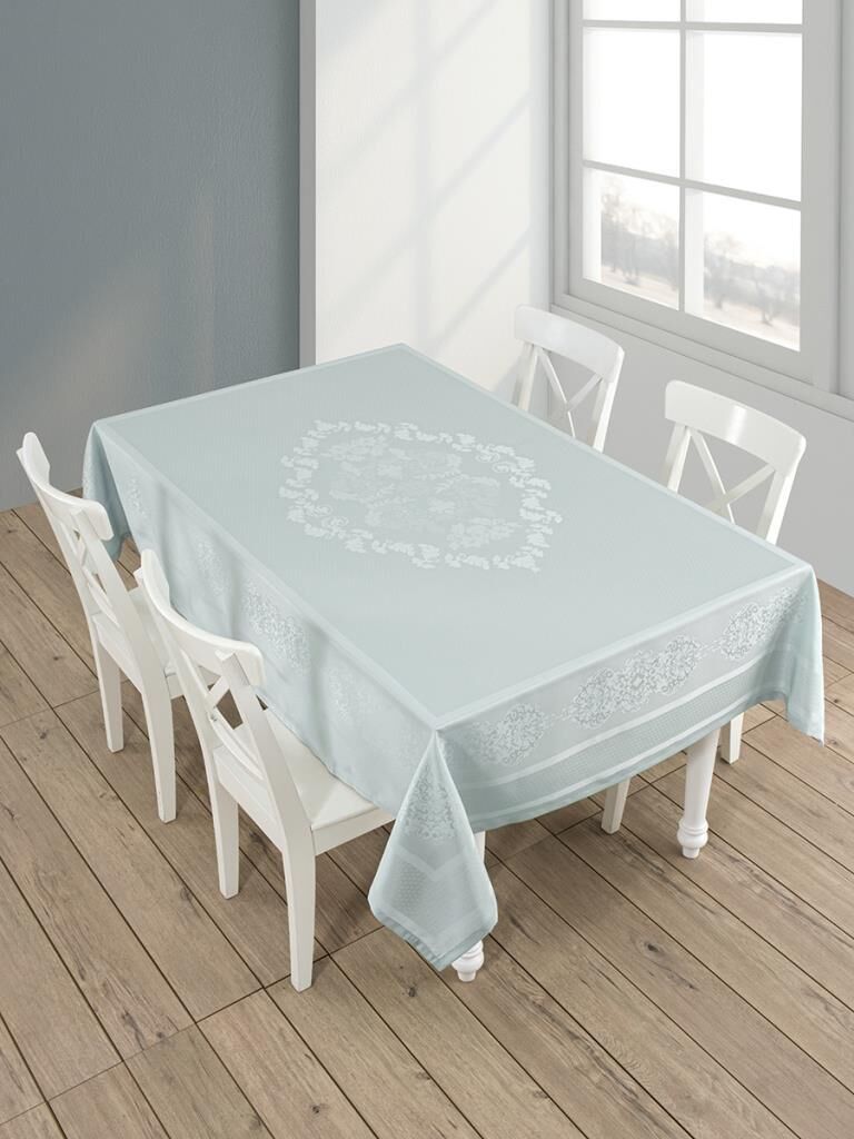 Pano Jakarlı Caramel Dikdörtgen Masa Örtüsü 160 X 220 - Zümrüt