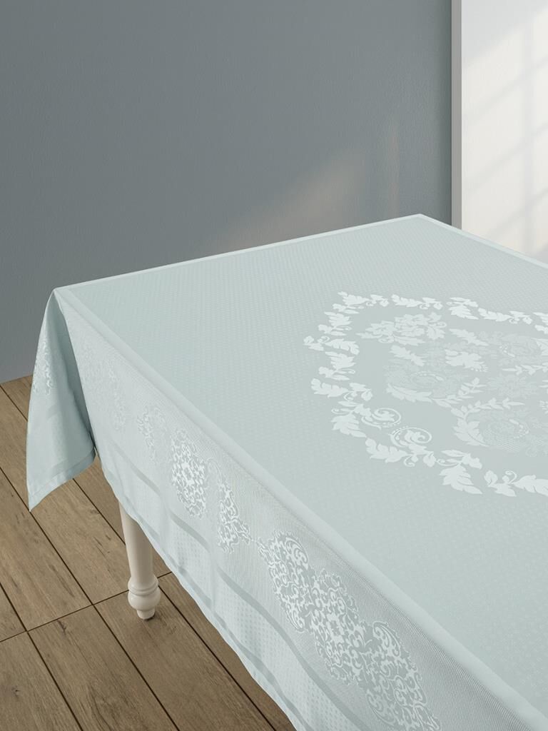 Pano Jakarlı Caramel Dikdörtgen Masa Örtüsü 160 X 220 - Zümrüt