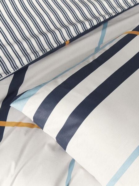 Çift Kişilik Nevresim Takımı Ranforce 200X220 Strıped Turkuaz - 200 X 220