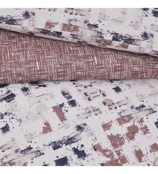 Çift Kişilik Nevresim Takımı Ranforce 200X220 Strato On Cınnamon Pudra - 200 X 220