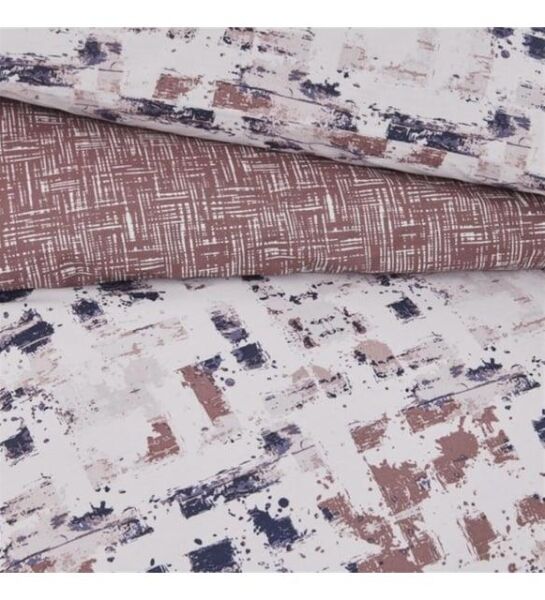 Çift Kişilik Nevresim Takımı Ranforce 200X220 Strato On Cınnamon Pudra - 200 X 220