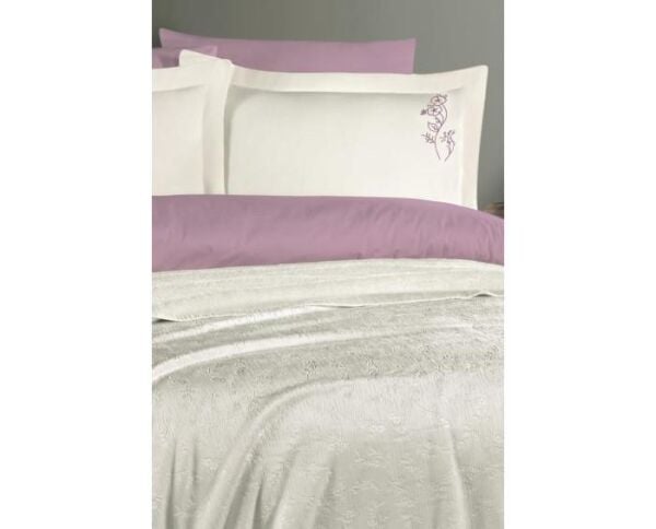 Çift Kişilik Dream Battanıyelı Nevresım Setı Talıa Puce 200X220 Lila - 200 X 220