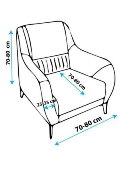 Pamuklu Tekli Koltuk Örtüsü Turkuaz
