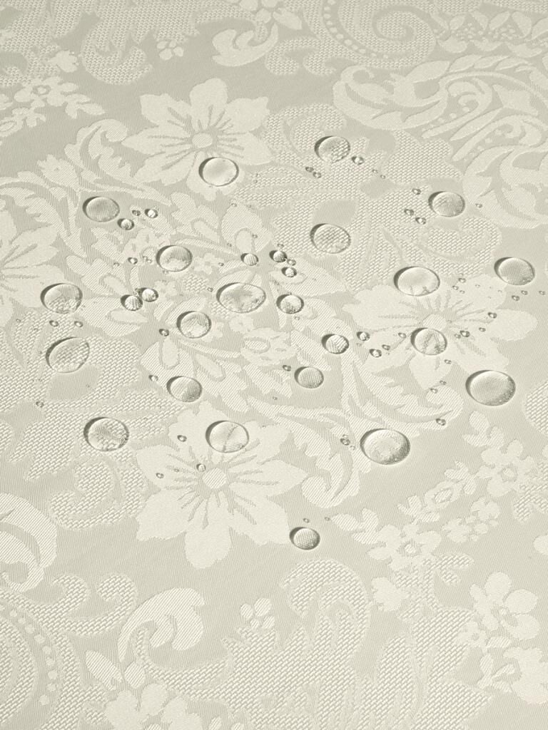 Masa Örtüsü Jakarlı Sıvı Geçirmez Dore Serisi Krem - 160 X 300