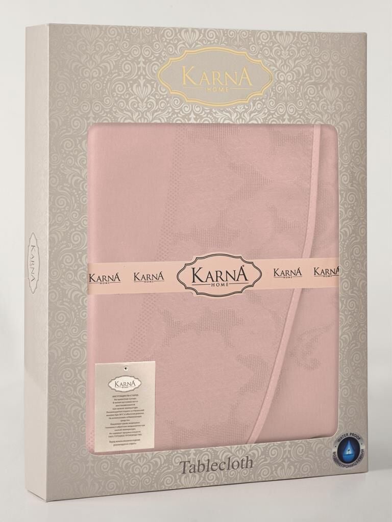 Masa Örtüsü Jakarlı Sıvı Geçirmez Dore Yuvarlak Pudra