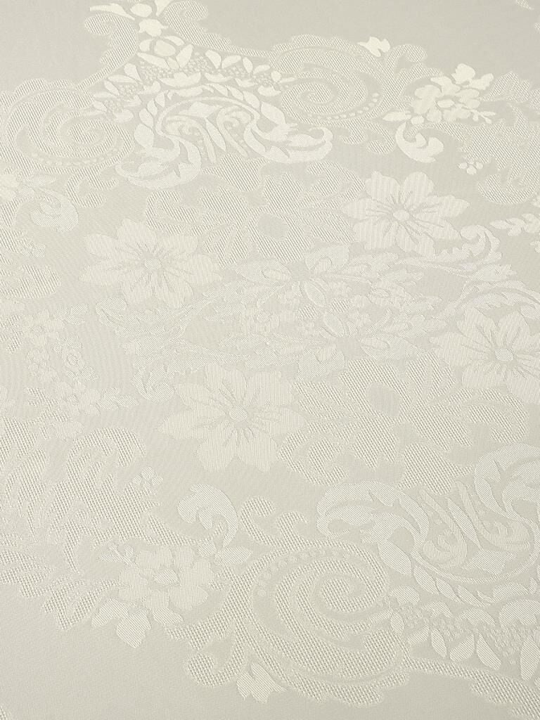 Masa Örtüsü Jakarlı Sıvı Geçirmez Dore Oval Krem - 160 X 220