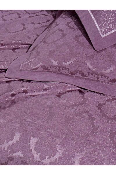 Çift Kişilik Yatak Örtüsü Marvella Şönil Mor