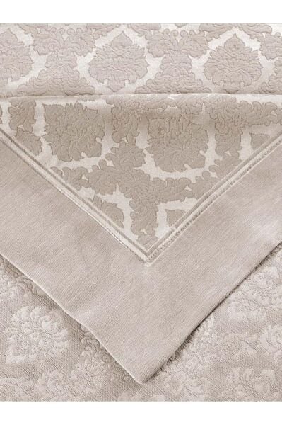 Çift Kişilik Yatak Örtüsü Marvella Şönil Bej